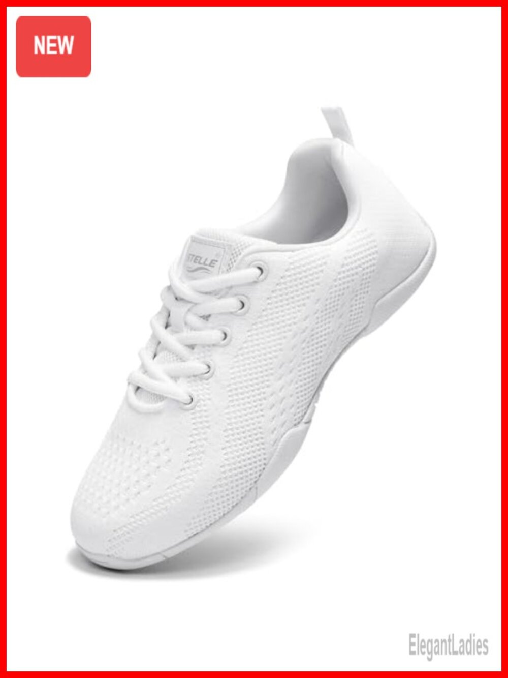 Knit Breathable Cheer Shoes Lightweight Flexible Lace-Up